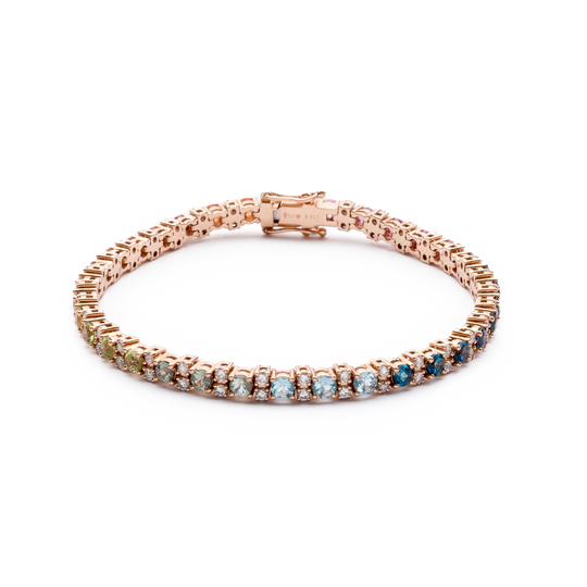 Colección Classics Tennis, Diamante 1.44 Ct, Zafiro, Peridoto, Amatista Y London Blue, Riviere