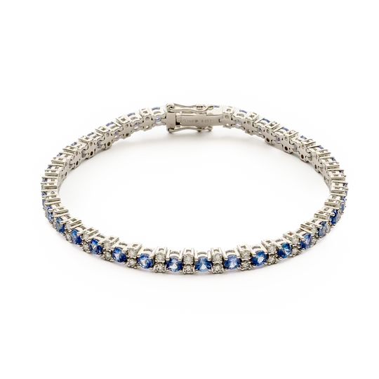 Colección Classics Tennis, Diamante 1.46 Ct, Zafiro, Riviere