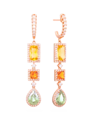 Colección Iconic, Diamante 1.04 Ct, Citrino Y Prasiolita, Colgantes