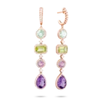 Colección Iconic, Diamante 1.33 Ct, Prasiolita, Peridoto Y Amatista, Colgantes