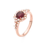 Colección Princess, Diamante 0.27 Ct, Rubi, Botón