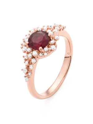 Colección Princess, Diamante 0.27 Ct, Rubi, Botón