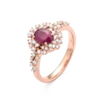 Colección Princess, Diamante 0.34 Ct, Rubi, Botón