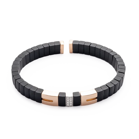 Colección Titanium Soul, Diamante 0.10 Ct, Onix, Titanio