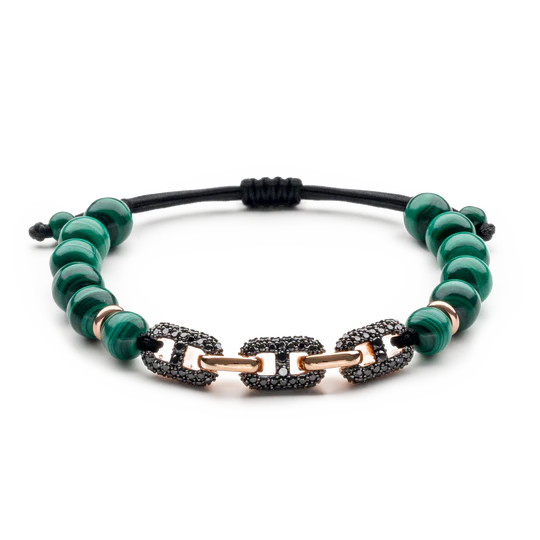 Colección Wolf Big Bracelets, Malaquita, Cuencas Grandes