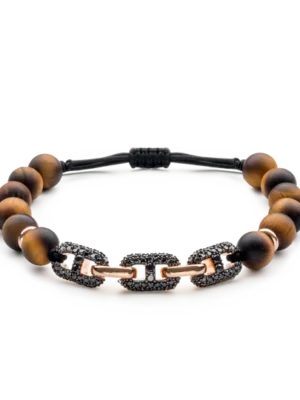 Colección Wolf Big Bracelets, Ojo De Tigre, Cuencas Grandes