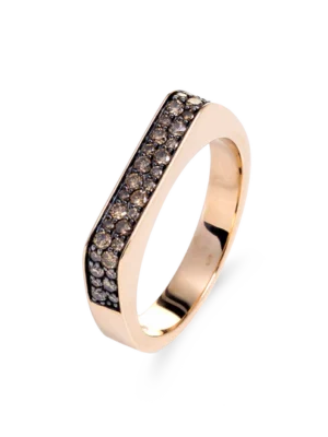 Colección Wolf Men Rings & Surf, Diamante Brown 0.48 Ct, Sellos