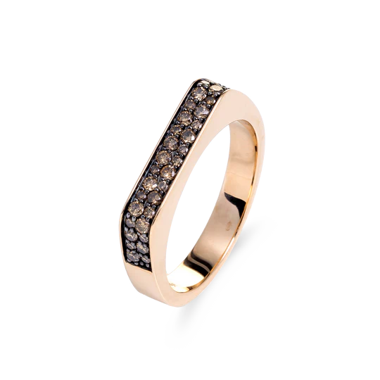 Colección Wolf Men Rings & Surf, Diamante Brown 0.48 Ct, Sellos