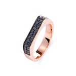 Colección Wolf Men Rings & Surf, Diamante Negro 0.49 Ct, Sellos