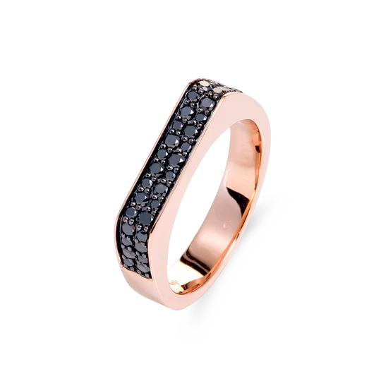 Colección Wolf Men Rings & Surf, Diamante Negro 0.49 Ct, Sellos