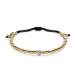 Colección Wolf Small Bracelets, Diamante 0.22 Ct, Macramé