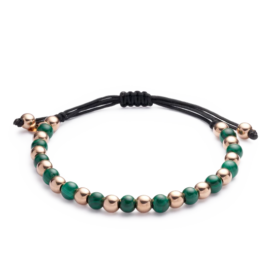 Colección Wolf Small Bracelets, Malaquita, Cuencas Pequeñas