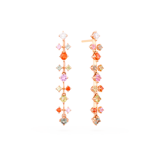 Colección Sunset, Diamante 0.23 Ct, Zafiro Y Peridoto, Colgantes