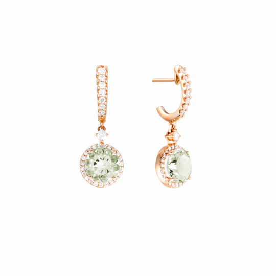 Colección Sunset, Diamantes 0.64 Ct, Prasiolita, Colgantes