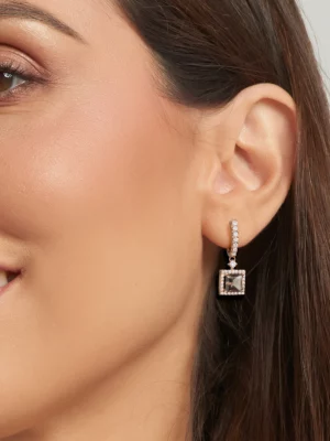 Colección Sunset, Diamante 0.67 ct, cuarzo fume, colgantes