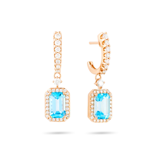 Colección Sunset, Diamante 0.61 Ct, Topacio, Colgantes