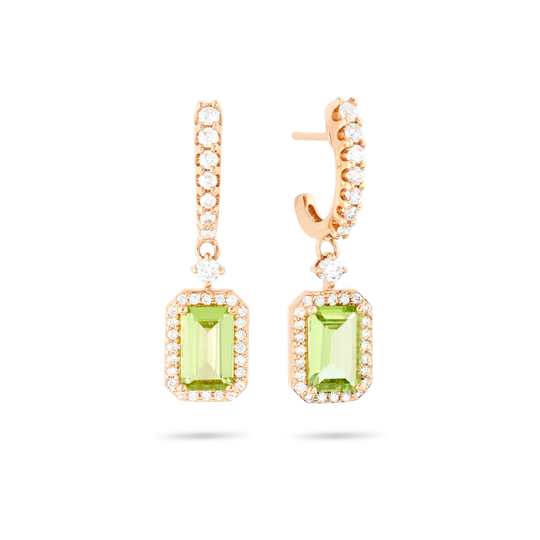 Colección Sunset, Diamante 0.61 Ct, Peridoto, Colgantes