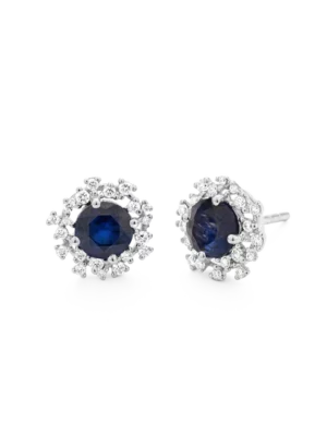 Colección Princess, Diamante 0.32 Ct, Zafiro, Botón