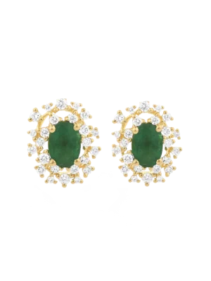 Colección Princess, Diamante 0.35 ct, esmeralda, botón