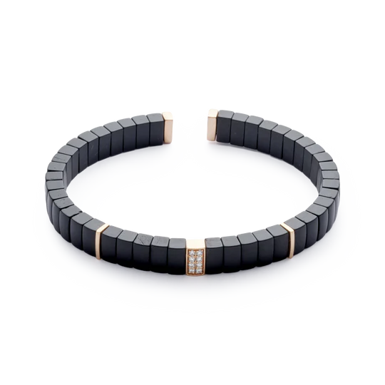 Colección Titanium Soul, Diamante 0.10 Ct, Onix, Titanio