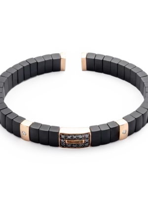 Colección Titanium Soul, Diamante 0.06 Ct Y Diamante Negro 0.27 Ct, Onix, Titanio