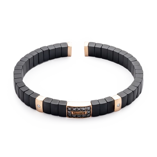 Colección Titanium Soul, Diamante 0.06 Ct Y Diamante Negro 0.27 Ct, Onix, Titanio
