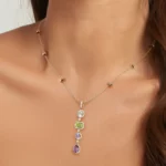 Colección Iconic, Diamante 0.60 Ct, Prasiolita, Peridoto Y Amatista, Diseñador