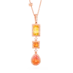 Colección Iconic, Diamante 0.44 ct, citrino y zafiro, diseñador