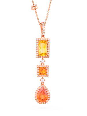 Colección Iconic, Diamante 0.44 ct, citrino y zafiro, diseñador