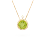 Colección Sunset, Diamante 0.19 ct, peridoto, diseñador