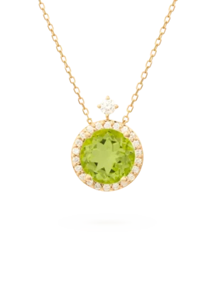 Colección Sunset, Diamante 0.19 ct, peridoto, diseñador