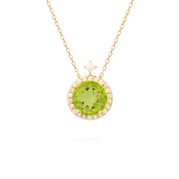 Colección Sunset, Diamante 0.19 ct, peridoto, diseñador