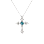 Colección Classics Crosses, Diamante 0.16 Ct, Topacio Paraiba, Cruces