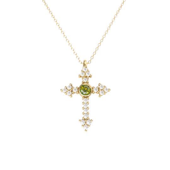 Colección Classics Crosses, Diamante 0.16 Ct, Peridoto, Cruces