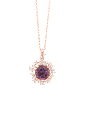 Colección Princess, Diamante 0.18 Ct, Amatista, Botón