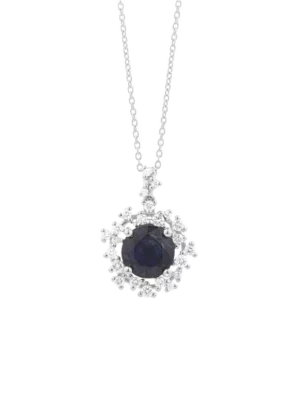 Colección Princess, Diamante 0.17 Ct, Zafiro, Botón