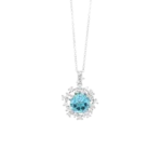 Colección Princess, Diamante 0.17 Ct, Topacio, Botón