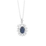 Colección Princess, Diamante 0.19 Ct, Zafiro, Botón