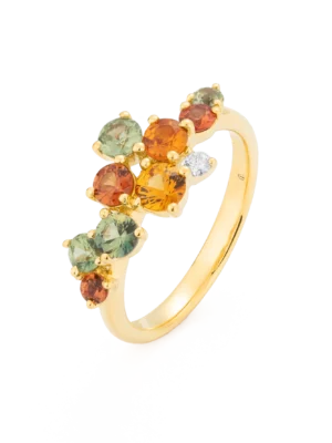 Colección Sunset, Diamante 0.04 Ct, Zafiro, Diseñador