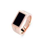 Colección Wolf Men Rings & Surf, Diamante 0.04 Ct, Onix, Sellos