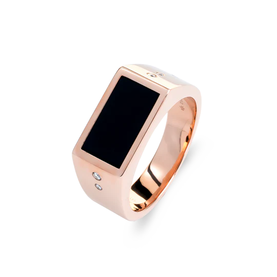 Colección Wolf Men Rings & Surf, Diamante 0.04 Ct, Onix, Sellos