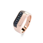 Colección Wolf Men Rings & Surf, Diamante Negro 0.71 Ct, Sellos