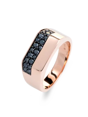 Colección Wolf Men Rings & Surf, Diamante Negro 0.71 Ct, Sellos
