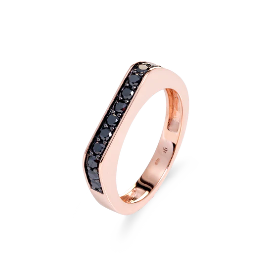 Colección Wolf Men Rings & Surf, Diamante Negro 0.44 Ct, Sellos