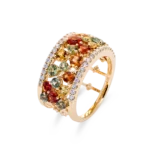 Colección Sunset, Diamante 0.48 Ct, Zafiro Y Peridoto, Diseñador