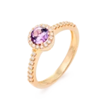 Colección Classic, Diamante 0.29 Ct, Amatista, Botón