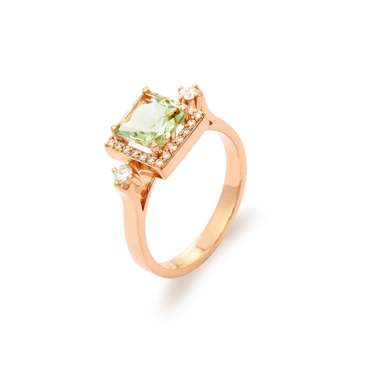 Colección Sunset, Diamante 0.23 Ct, Prasiolita, Diseñador