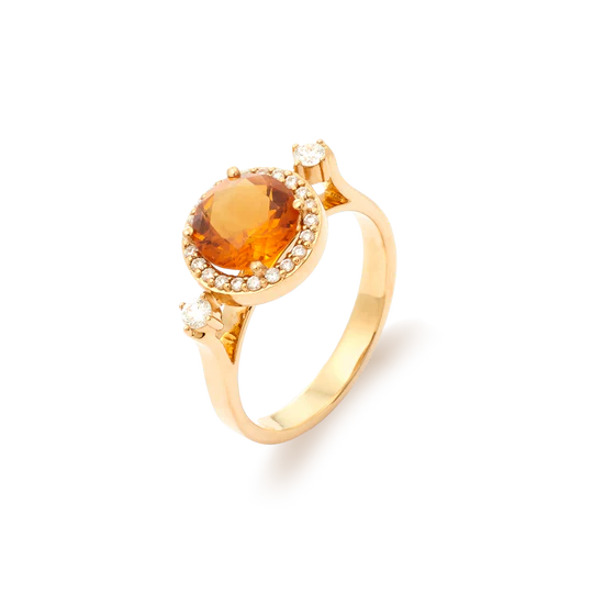 Colección Sunset, Diamante 0.22 Ct, Citrino, Diseñador