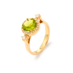Colección Sunset, Diamante 0.22 ct, peridoto, diseñador