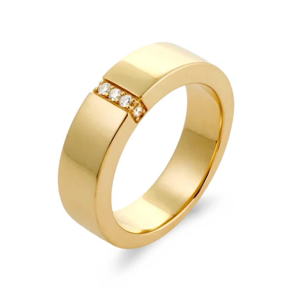 Colección Wolf Men rings & surf, Diamante 0.08 ct, sellos